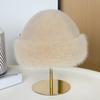 Faux Fur Winter Bucket Hat Solid Color Soft Texture Thickened Warm Plush Hat Gentle