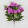 8 Bundles Artificial Impatiens Flowers for Outdoors UV Resistant Faux Impatiens Bushes Fake Silk Shrubs with Stake for Outside Front Porch Garden