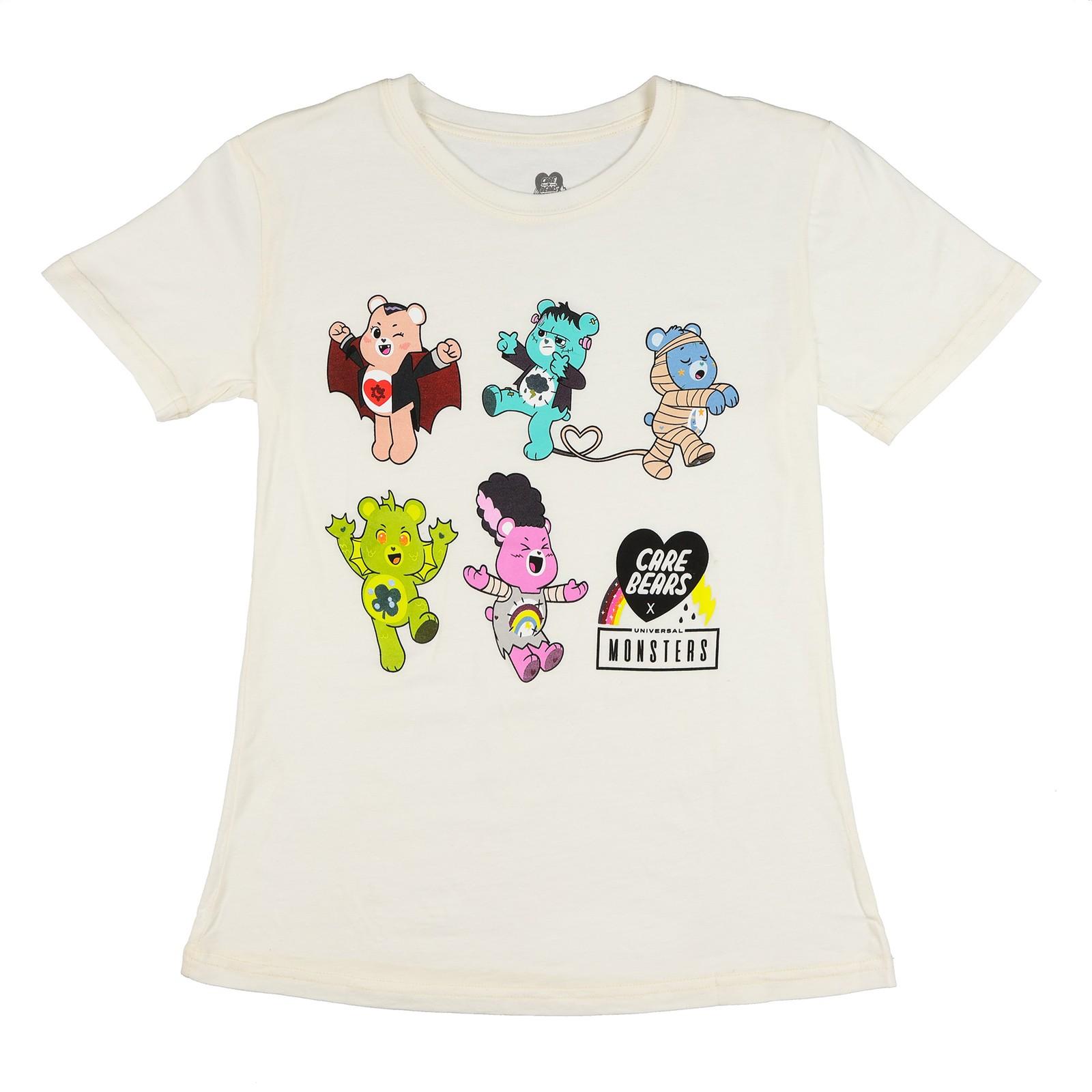 Care Bears T-Shirt Women s Universal Monsters Short Sleeve Graphic Top (XS) L