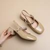 Women's Summer Mary's Shoes 2025 New Fashion Thick Heel Back Strap High Heel Sandals Women's Party Dress Pumps Shoes