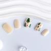 24Pieces Christmas Party Artificial Nail Green Red Tree Press On Nail ABS Material No Glues Needed Nail Art