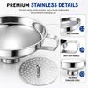 2/3 Pack Kitchen Canning Funnels Set with Strainer Stainless Steel Wide Mouth Canning Funnels for Filling Bottle Mason Jars