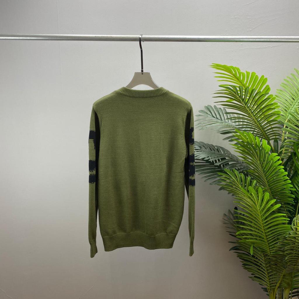 European Fashion Unisex Long-Sleeve Wool Sweater with Letter Print