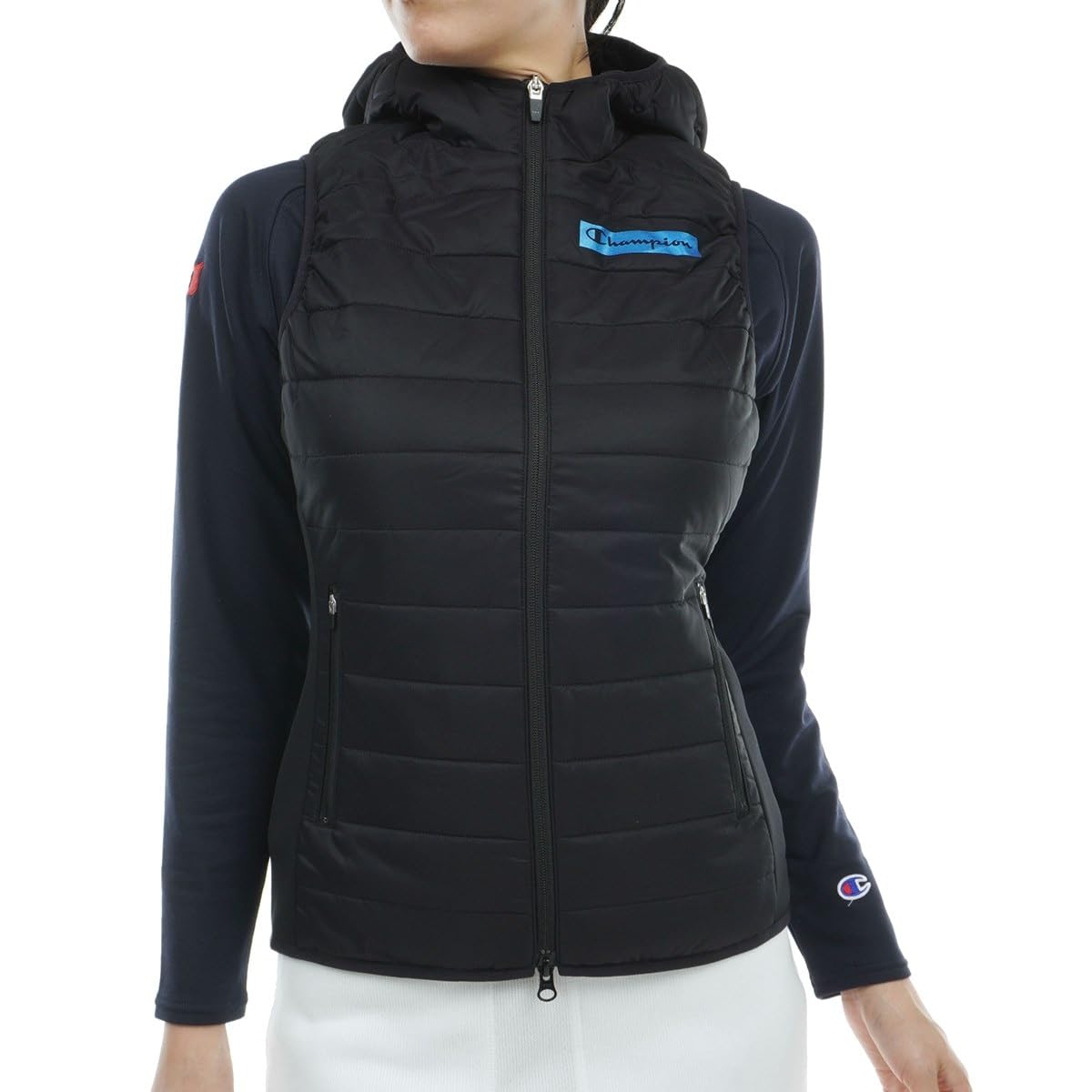 

Champion Golf Script Zip Women s Vest, Stretch, Warm, Water-Repellent, Windproof, Logo, Vest, CW-YG602-090-S