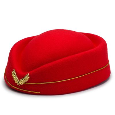 Stewardess Hat New Woolen Beret Women's British Performance Hat Performance Hat Korean Style Fashion Top Hat Band Hat