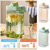 Large Capacity Modern Simple Style Ice Water Pitcher With Tap Green/white