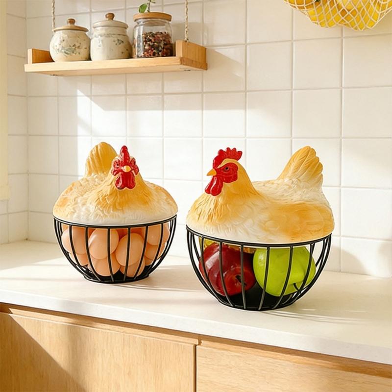 Playful Resin Food Holder Basket Kitchen Countertop Storage Bin For Arranging Seasonal Vegetables Eggs Basket
