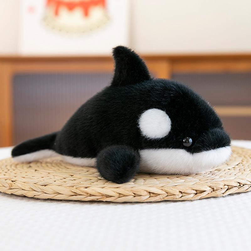 Ocean Series Black Killer Whale Plush Toys Aquarium Souvenirs Seal Palm Treasure Event Sprinkle Sharks