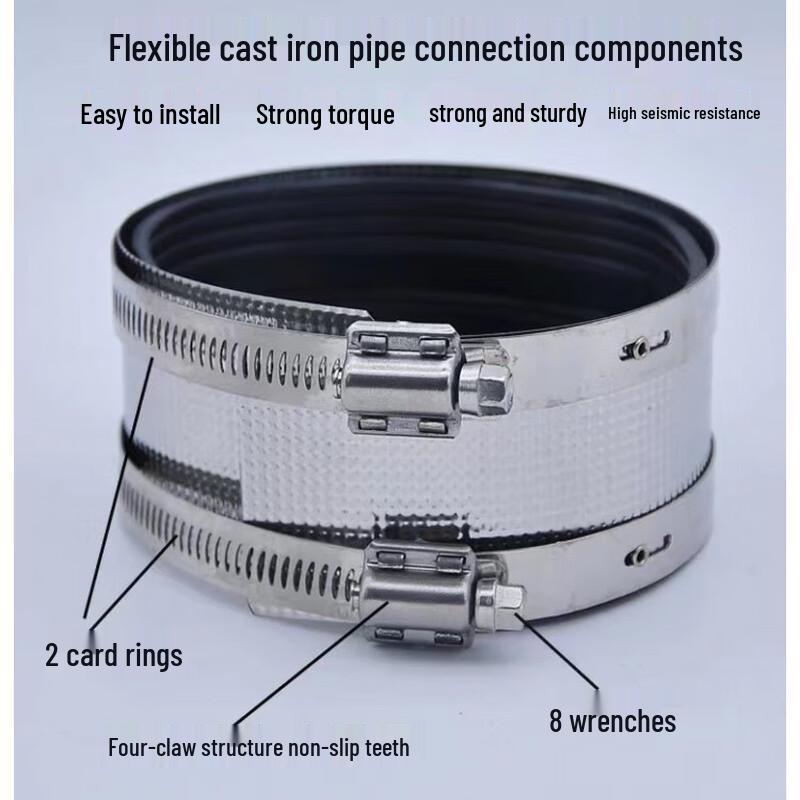 201 Stainless Steel Quick-Install Drainage Pipe Clamp