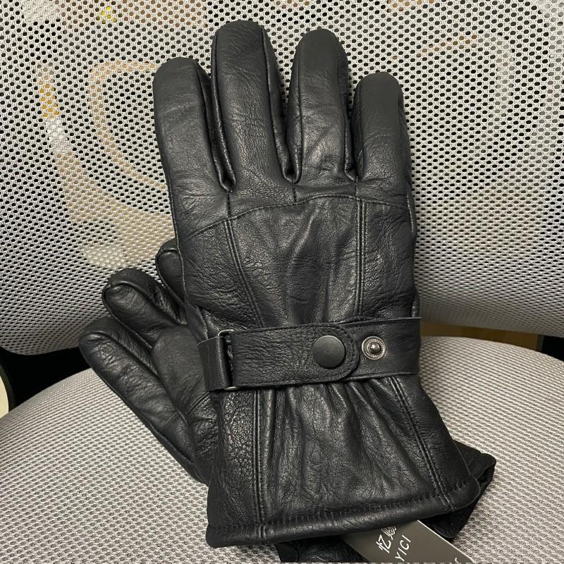 Mens Genuine Sheepskin Gloves Winter Warm Thick Fleece Lined Cycling Motorcycle Work