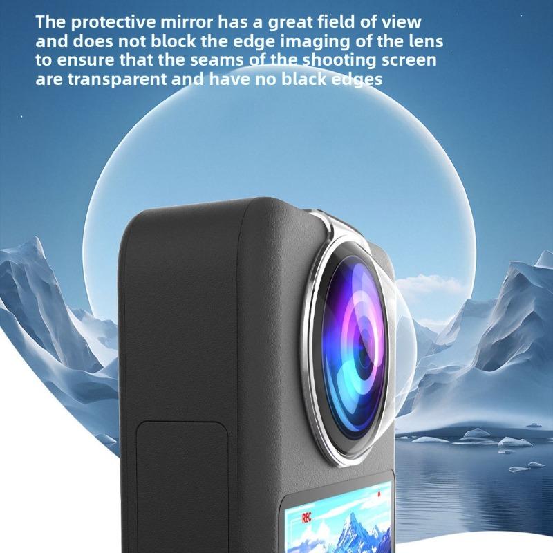 For DJI Osmo 360 PC Lens Protector Cover with UV Anti-reflection Coating Waterproof Lens Cap PC Clear Lens Guards for Osmo360