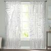 Simple Lines And Abstract Mountains Tulle Curtains For Living Room Bedroom Voile Sheer Curtain Window Home Decor Drapes