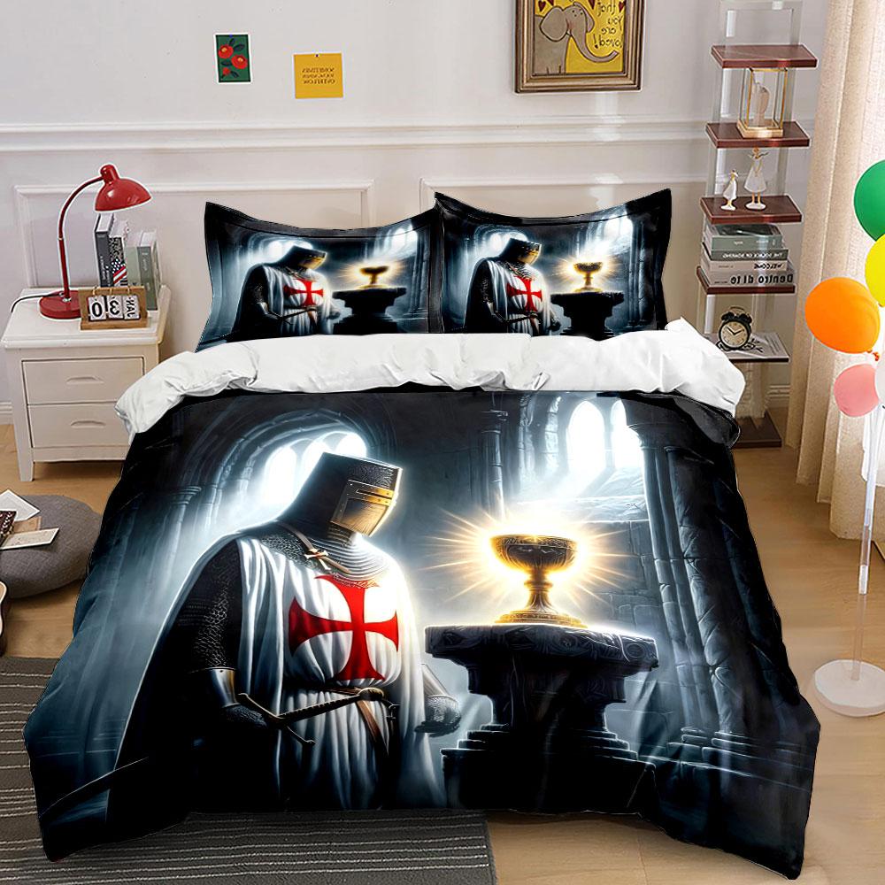 Knight Templar Costume Set Multiple Sizes Kid'S And Adults' Bedroom Exquisite 3Pc Bedding Set, Gift