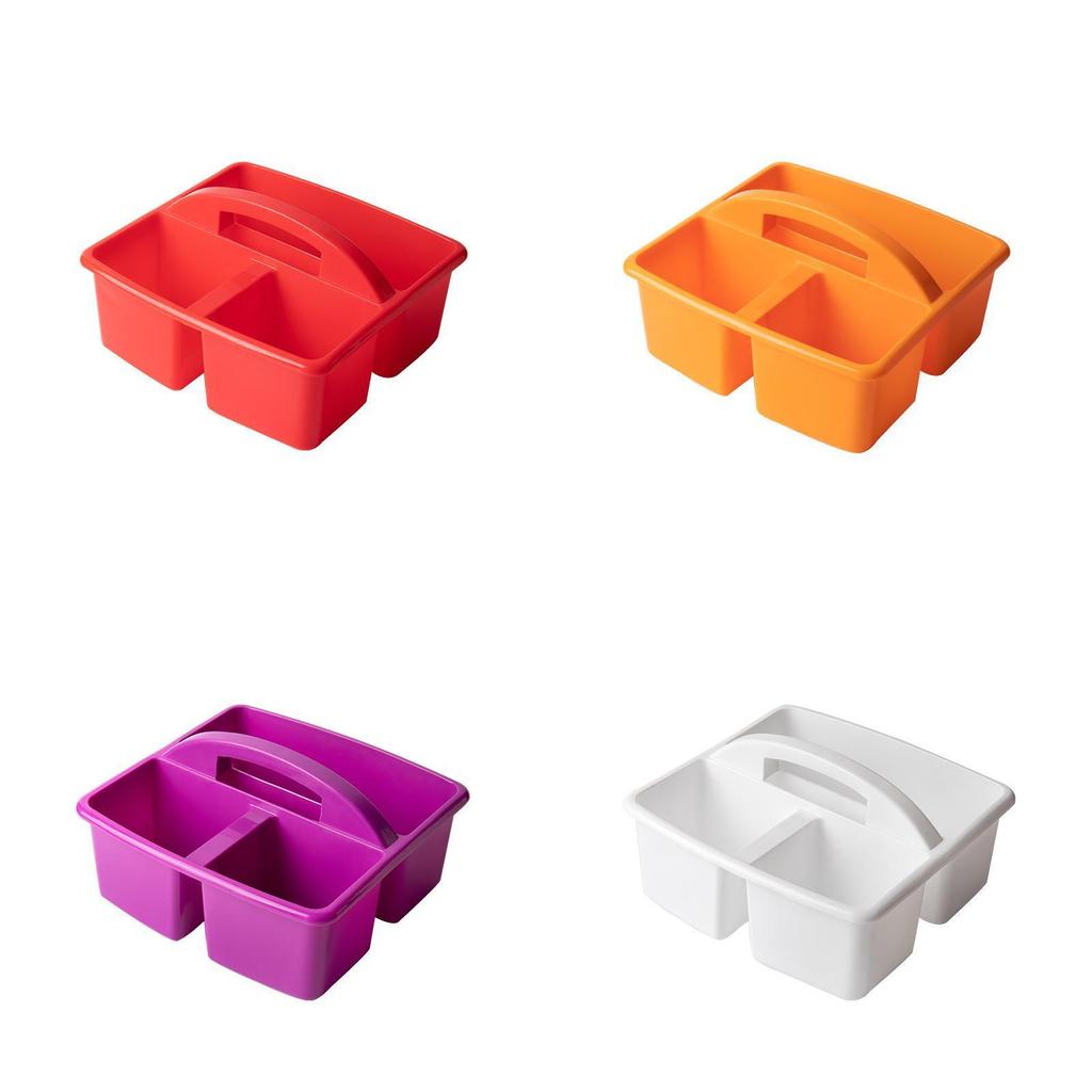 Plastic Storage Basket With Compartments For Kids School Crafts And Toy Organization