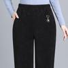 Women's Corduroy Straight-Leg Pants with Velvet Lining – Loose Fit for Autumn and Winter
