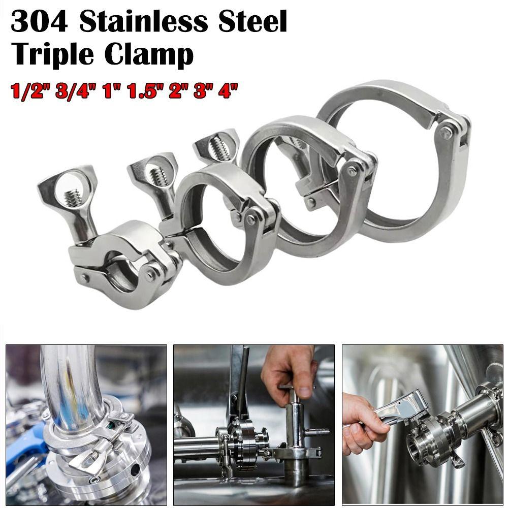 Heavy Duty Tri Clamp Fitting Wing Nut Pipe Clamp New Sanitary Fitting