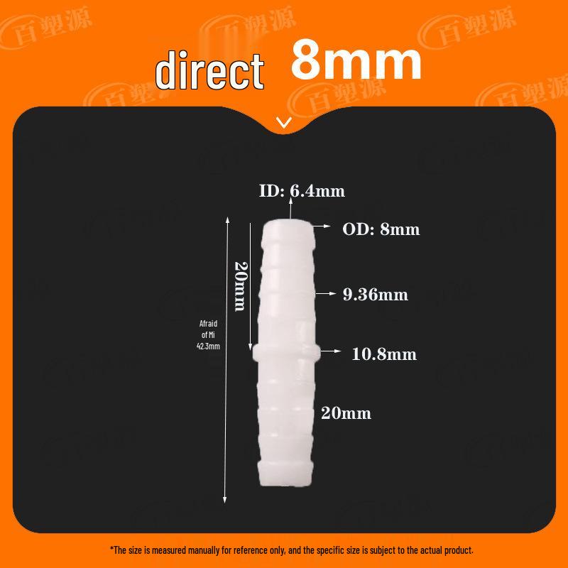 Plastic Hose Fitting: Reducing Straight-Through Barb Connector for Quick Water Pipe Connection in Fish Tanks