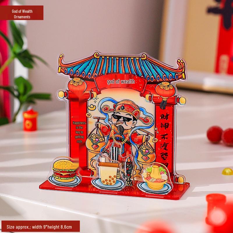 

2025 год Змеи Праздник Весны Фигурка Бога Богатства: Украшение «Пять путей к удаче»