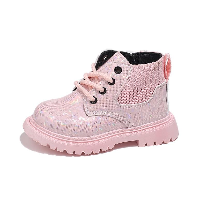 New Autumn Children's Shoes - Kids' Martin Boots, Mid/Little Children's Short Boots, Waterproof, Fashionable Patent Leather Boots for Boys and Girls