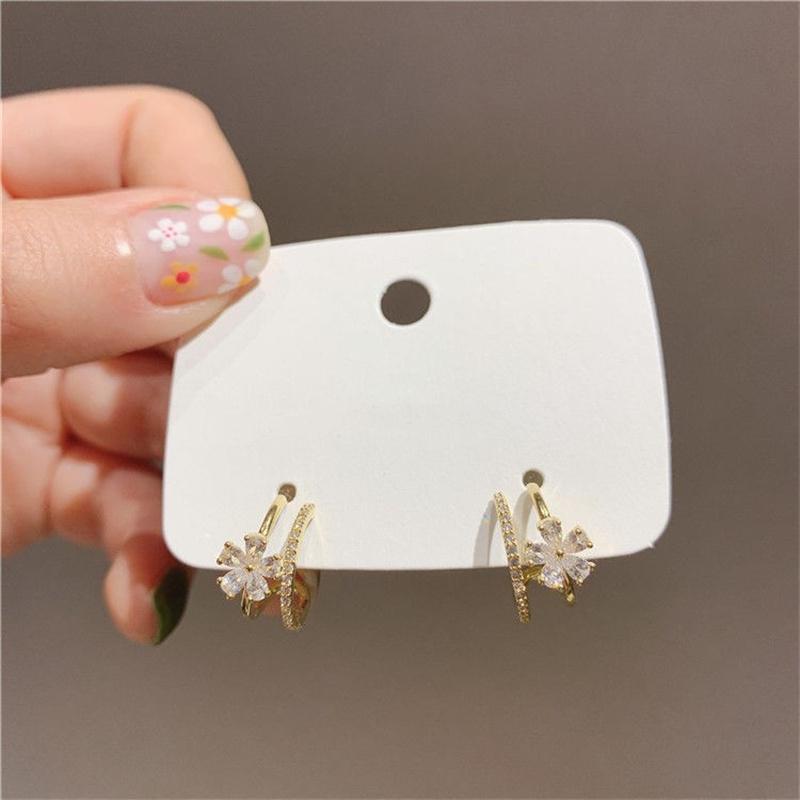 New Arrival Stud Earrings Fashion Metal Women Classic Spring Summer Flower Pearl Cute Elegant Female Trendy Jewelry
