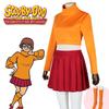 Scoobys Doo Velma Cosplay Costume Halloween Role Performance Clothing Women'S Traditional Chinese Costume Stage Wear