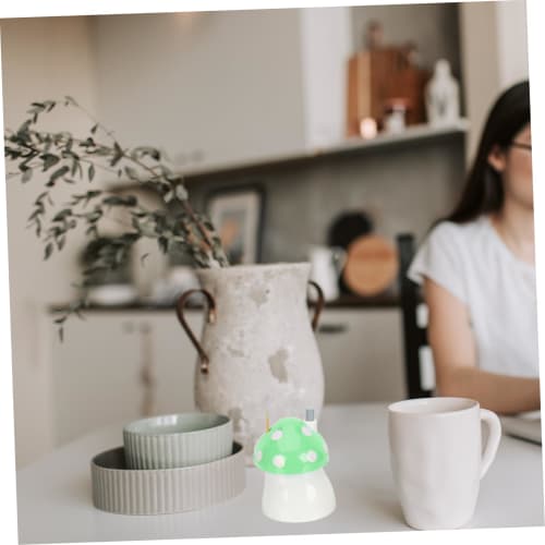 Hoement 4-Piece Dental Floss Storage Box with Mushroom-Shaped Toothpick Holder, Stylish Design for Home Use, Hotels, and Restaurants