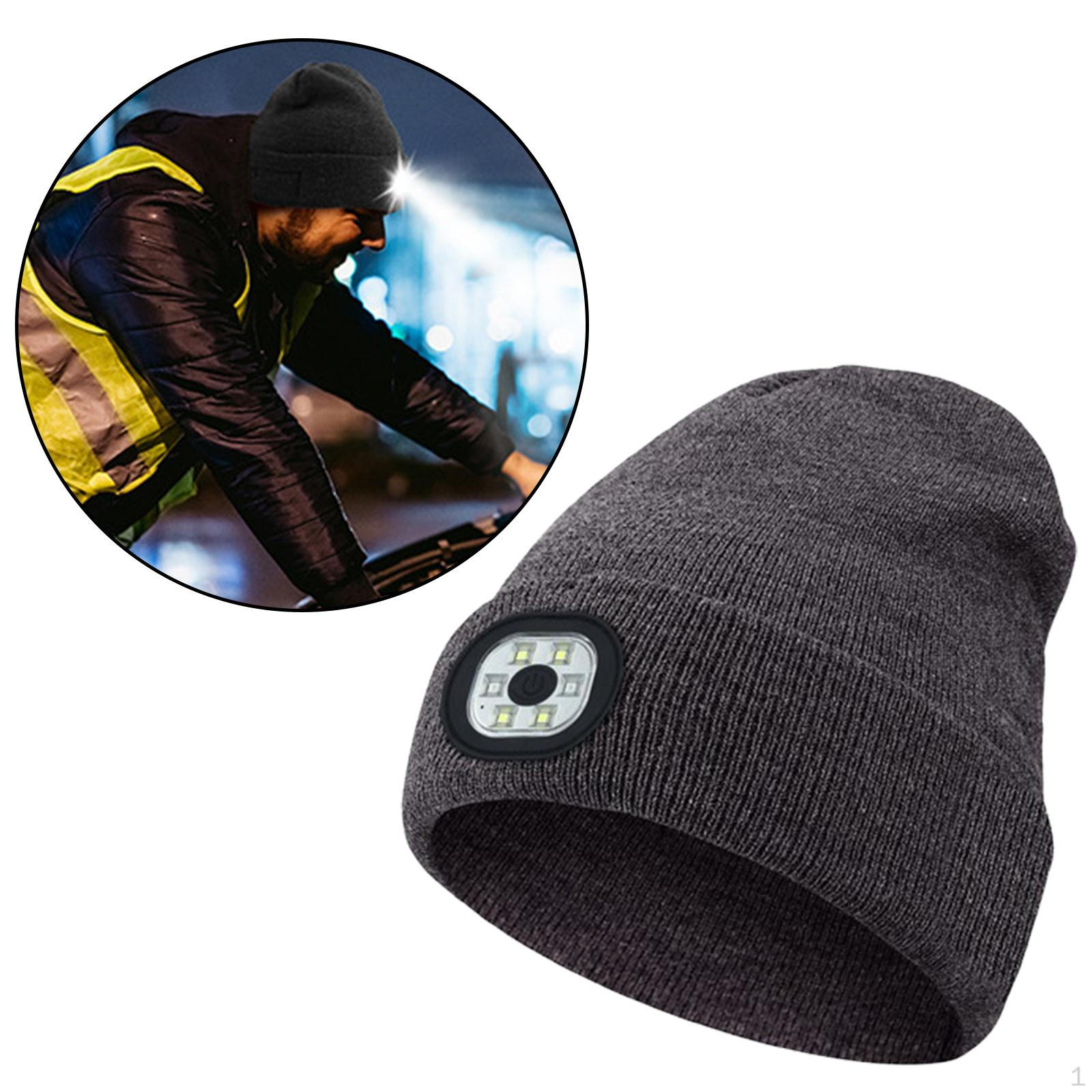 

Светодиодная шапка-бини, дышащие подарки, теплая вязаная вещь для мужа-подростка, гуляющего с собакой Gray