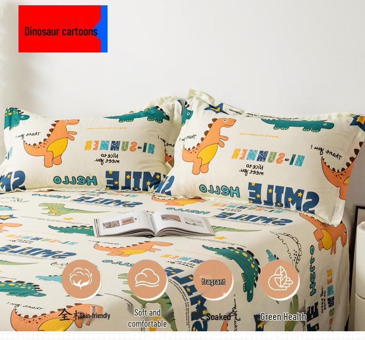 Set of Two 100% Cotton Large Pillowcases, Thick 48x74cm for Home Use
