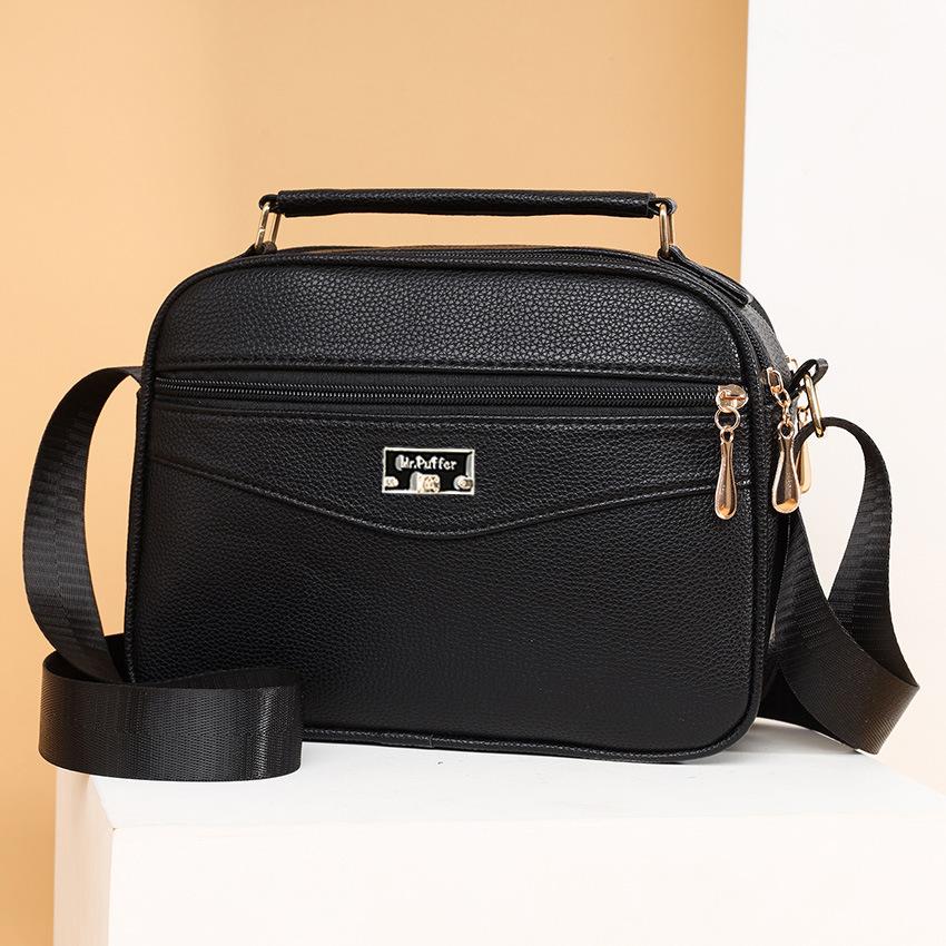 Large Capacity PU Small Square Bag Women's Bag Simple Handbag Versatile Crossbody Bag Women