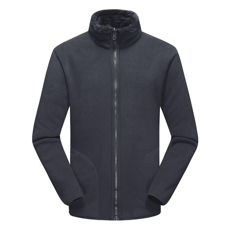 Unisex Polar Fleece Thick Jacket - Coral Fleece Liner for Autumn and Winter