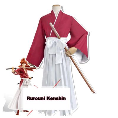 Rurouni Kenshin Himura KENSHIN Cosplay Kostümü Kimono Cadılar Bayramı Rol Yapma Kıyafetleri Üstler & Pantolon & Kemer Üniforma
