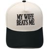 MY WIFE BEATS ME Fun embroidery color matching truck driver hat men's and women's casual sunshade baseball cap