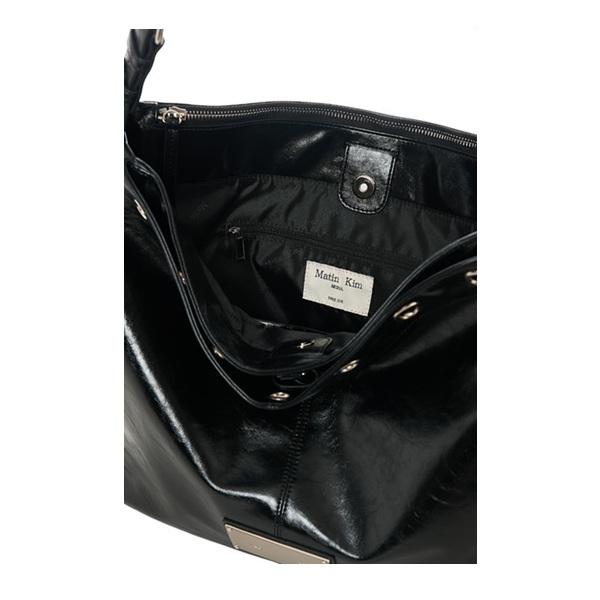 Matin Kim MATIN EYELET POINT LAYERED BIG SHOULDER BAG - Black (Seoul Edition)