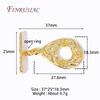 18K Gold Plated Brass Droplet Toggle Clasps For Necklace/Bracelet Making,Trendy DIY Jewelry Supplies Bracelet Necklace OT Clasps