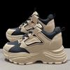 High-value Dad Shoes Women's Color Matching Thick-soled Inner Height-increasing Women's Shoes 2025 Spring and Autumn New Non-slip Versatile Casual