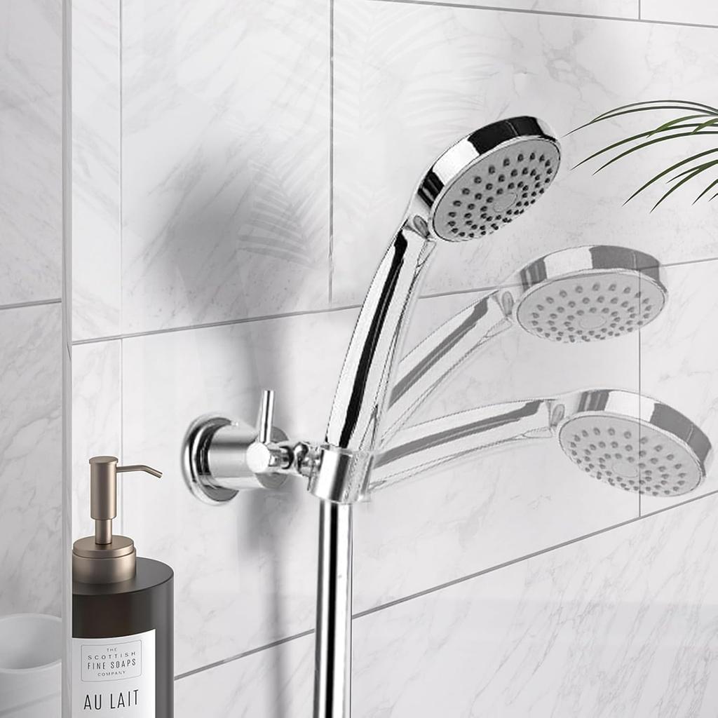 Shower Head Stand with Screw 180 Adjustable Handheld Bathroom Shower Head Brackets Shower Wand Sprayer Stand Enduring