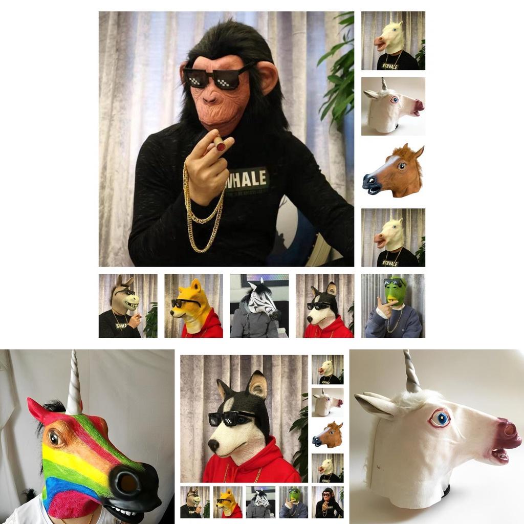 Natural And Eco-friendly Horse Head Mask For Halloween And Costume Parties