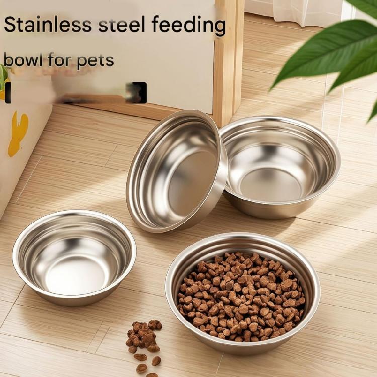 Stainless Steel Pet Dish Nonslip Feature Shatter Resistant Suitable for Multiple Pet Cats Dogs Use Easy To Clean