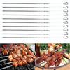 12PCS Stainless Steel BBQ Skewers Hooked Handle Grill Skewers Kabob Sticks Vegetable Skewering