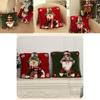 Festive Cartoon Santa Claus Plush Pillow Cover Decorative Hat For Cozy Home And Party Decor