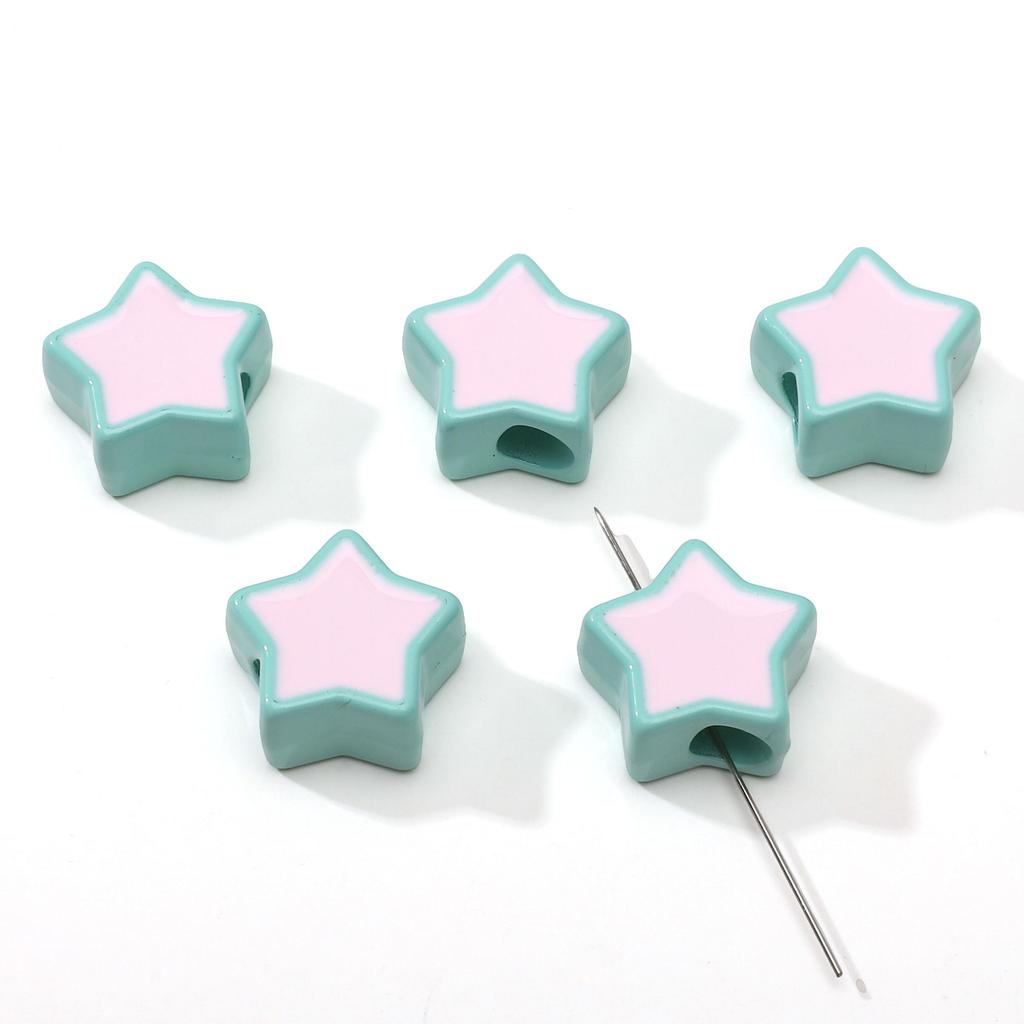 2Pcs Acrylic Pentagram Beads For DIY Necklace Bracelet Earrings Jewelry Making Craft Accessories