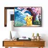 5D Diamond Painting Cute Pikachu Round Diamond Embroidery Diamond Mosaic Cartoon Pictures Of Rhinestones