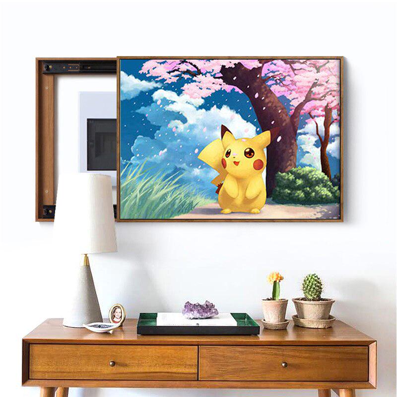 5D Diamond Painting Cute Pikachu Round Diamond Embroidery Diamond Mosaic Cartoon Pictures Of Rhinestones