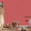 Christmas Stripes Red Wallpaper for Living Room and Bedroom 50x1000