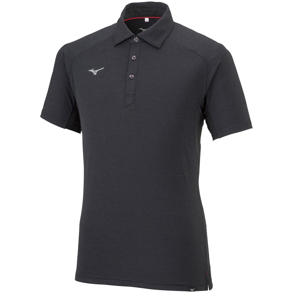 Mizuno Black Motif Training Polo Size and Men's Shirt, XL, 32MA2083, Moisture-Wicking Quick-Drying