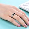 5MM Simple Fashion Stainless Steel Ring with Mother-of-Pearl Inlay & Drip Oil Finish - Versatile Temperament Women's Ring