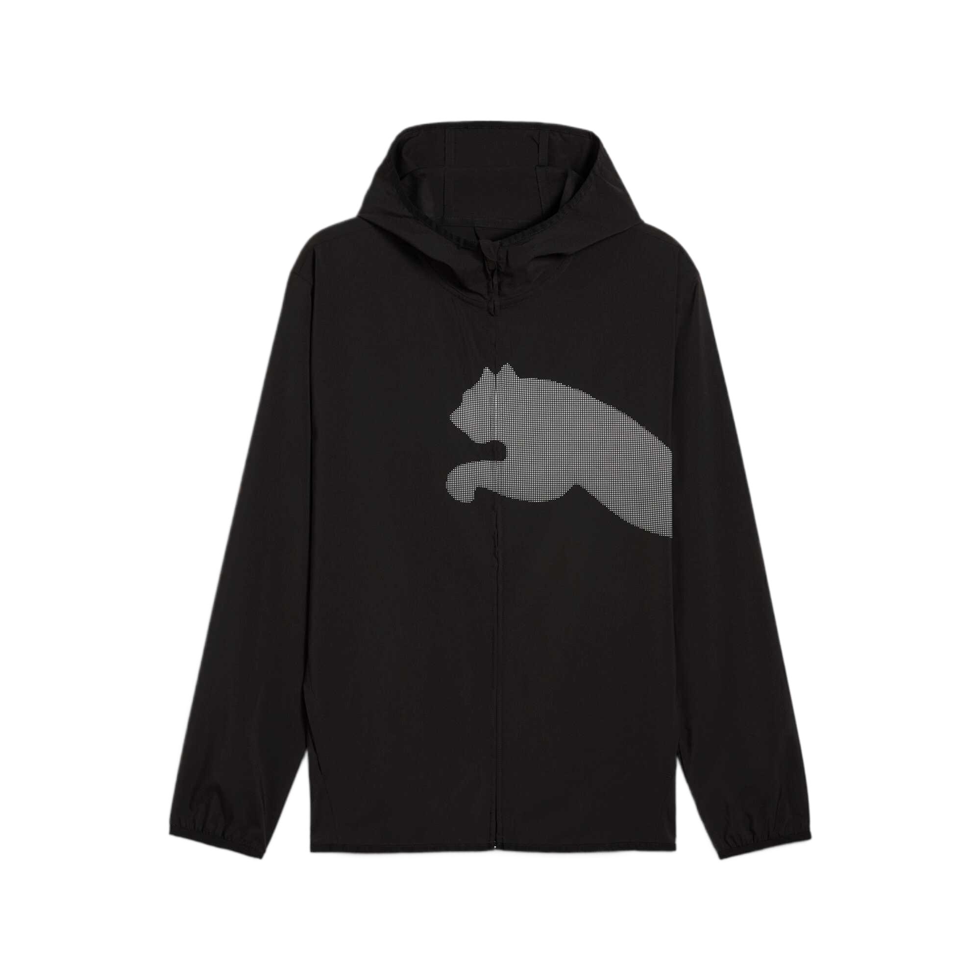 PUMA Men s Big Logo Lightweight Hooded Windbreaker Jacket 527325-01 2XL