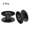PATIKIL 120mm Floss Plastic Empty Wire Weaving Bobbins for Chain Black Bobbins, 4-Pack, Spools, Tape, Embroidery, Sewing,