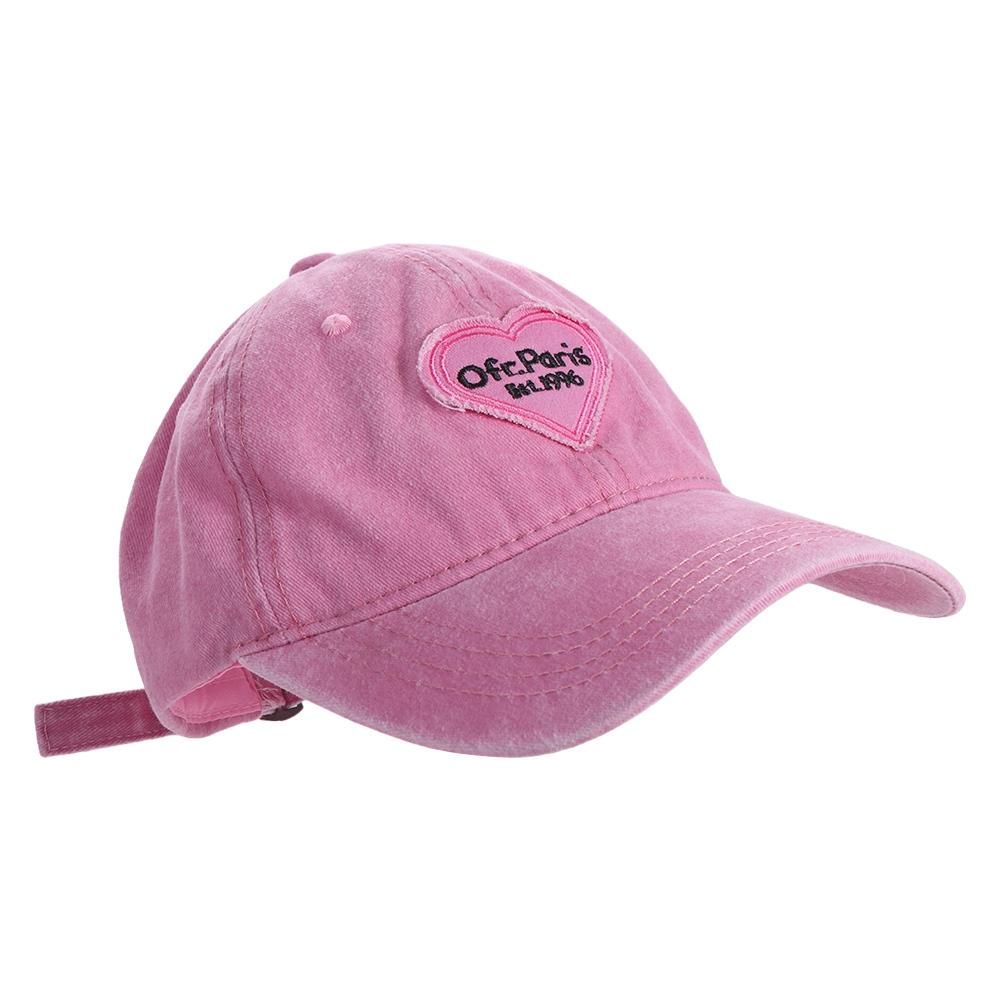 Pink Love Heart Korean Style Outdoor For Women Snapback Hat Heart Baseball Cap Visors Cap Sun Cap