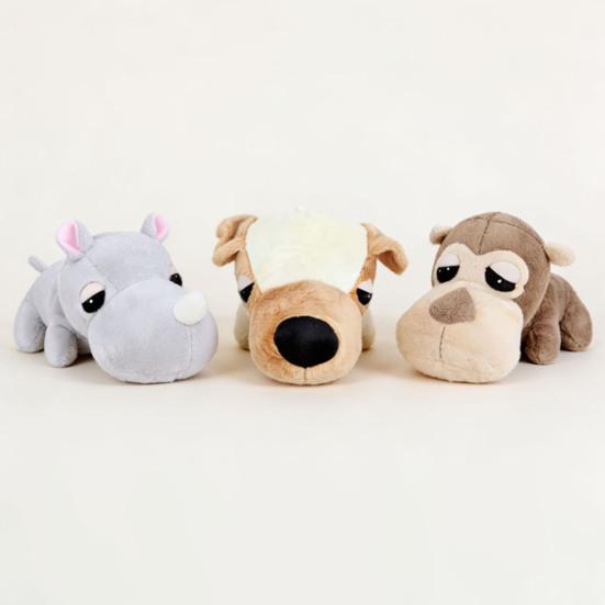 Squeaky Plush Dog Toy for Puppy Teething Stuffed Animal Shaped Dog Chew Toy for Large Medium Small Breeds